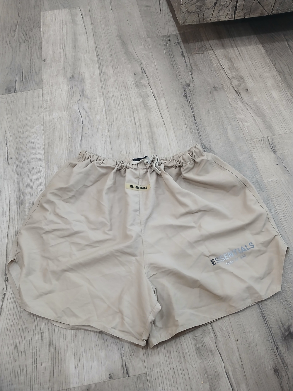 ESSENTIALS Women's Beige Athletic Shorts